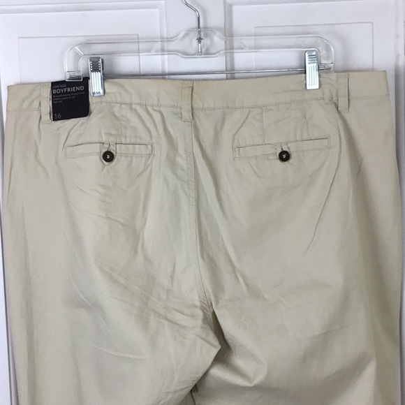 Lane Bryant Low Rise Boyfriend Roll Cuff Chino Pants - Picture 3 of 8
